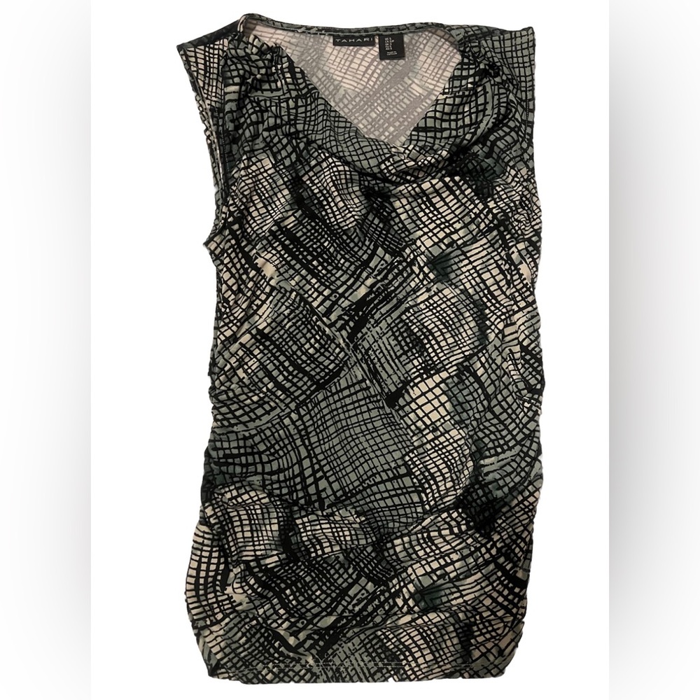 Tahari Cowl Neck Tank Green S NWOT - Picture 5 of 7